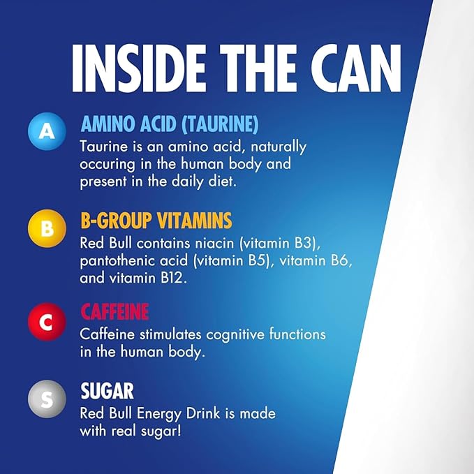 Red Bull Amber Edition Energy Drink, Strawberry Apricot, with 80mg Caffeine plus Taurine & B Vitamins, 8.4 Fl Oz, 6 Packs of 4 Cans (Pack of 24)