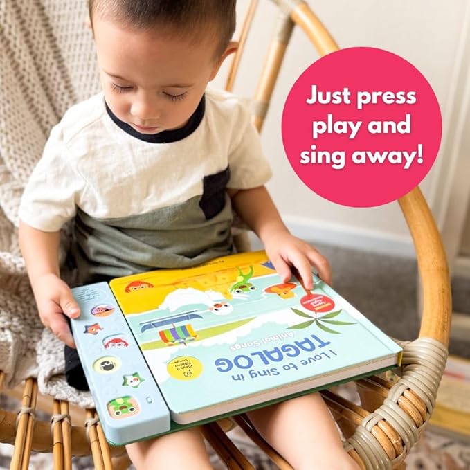 I Love to Sing in Tagalog: Animal Songs, Press and Play Interactive Songbook, Tagalog Books for Toddlers, Baby Books, Tagalog for Children