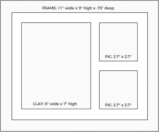 Baby Mushroom Farmhouse Baby Hand & Footprint Picture Frame Keepsake Kit - Rustic 9" x 11" Distressed Wood Frame, Clay, & Stencil for Newborns, New Mom, Registry Gift