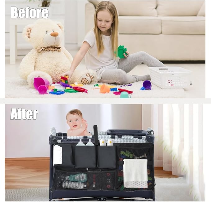 Stroller Wagon Cargo Net, Abnaok Wagon Accessories Organizer Compatible with WONDERFOLD W-Series Models, Large Capacity Mesh Cargo Storage Bag with Sorting Pockets Compatible with Keenz Wagon