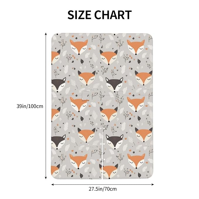 KiuLoam Fox Head Baby Car Seat Canopy, Nursing Cover for Mom Breastfeeding Scarf, Infant Car Seat Cover/Multiuse Baby Stroller Covers for Babies Boys Girls