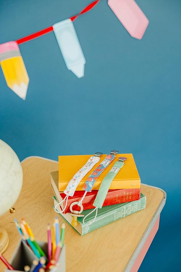 Copper Pearl Pacifier Clip 3-Pack: Premium Knit Binky Clips for Baby Girls and Boys - Stylish Stainless Steel Pacifier Holder Clip - Baby Pacifier Clips for No More Floor Drops - Teacher