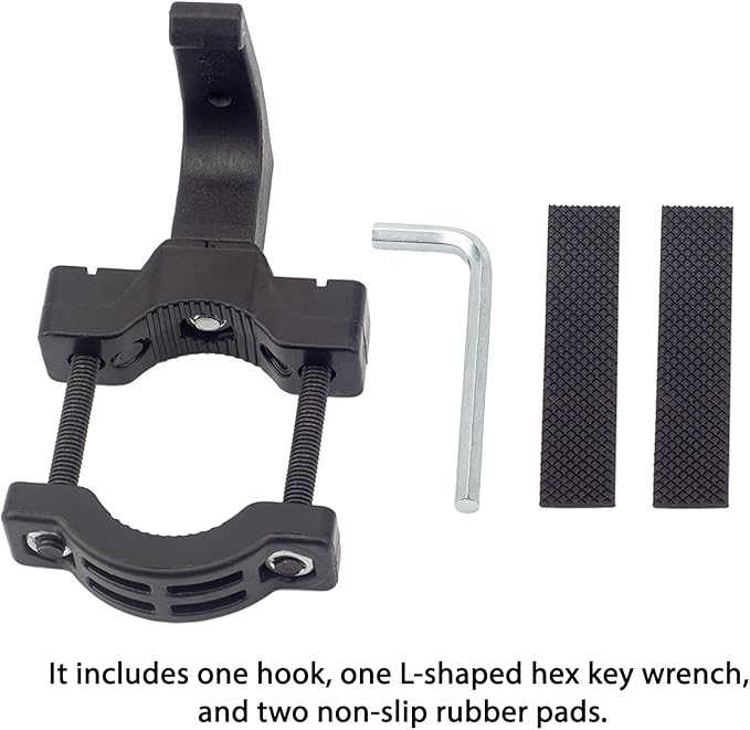 Ziyuan Universal Hanger Hook for Electric Scooter,Electric Scooter Accessories,Adjustable Hook for 0.73in-2.11in Diameter Bars,Suitable for Scooters Baby Strollers,Bicycles,Motorcycles,Wheelchairs