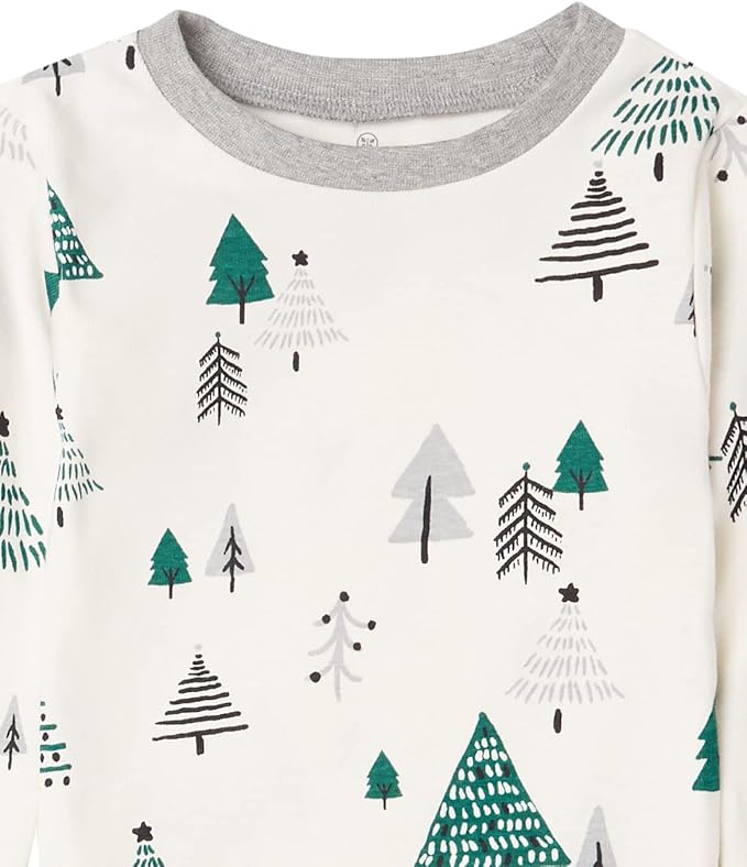 HonestBaby 4 Piece Pajamas Sleepwear Pjs 100% Organic Cotton for Infant Baby and Toddler Boys, Girls, Unisex