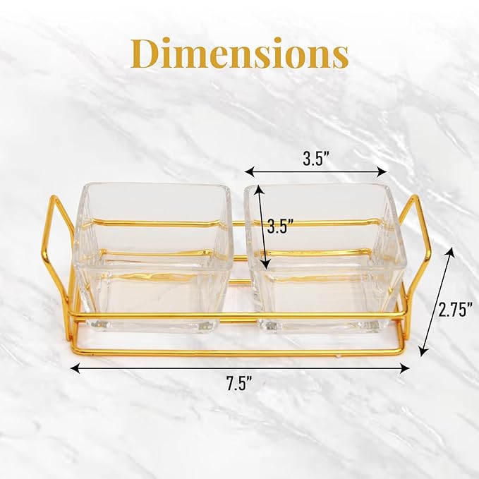 Nuts gift Basket Luxurious and Elegant 2 Sectional Premium Reusable Glass Tray, Perfect Holiday Food Gift Basket