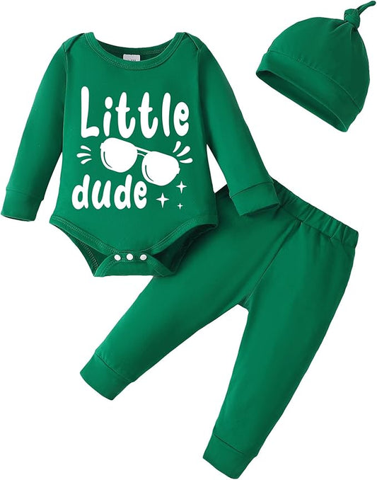 NZRVAWS Newborn Baby Boy Clothes Outfits Letter Prined Romper Pants Set Infant Baby Boy Clothing 0 3 6 9 12 18 Months