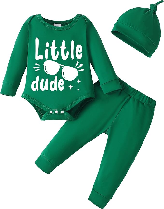 NZRVAWS Newborn Baby Boy Clothes Outfits Letter Prined Romper Pants Set Infant Baby Boy Clothing 0 3 6 9 12 18 Months