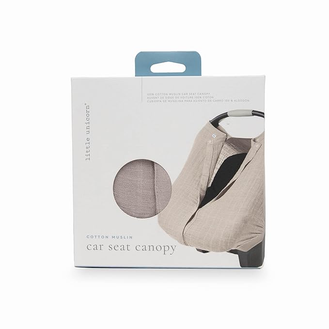 Little Unicorn Breathable Car Seat Canopy | Magnetic Closure Cover & Universal Fit | Protection & Privacy for Baby (Porpoise)