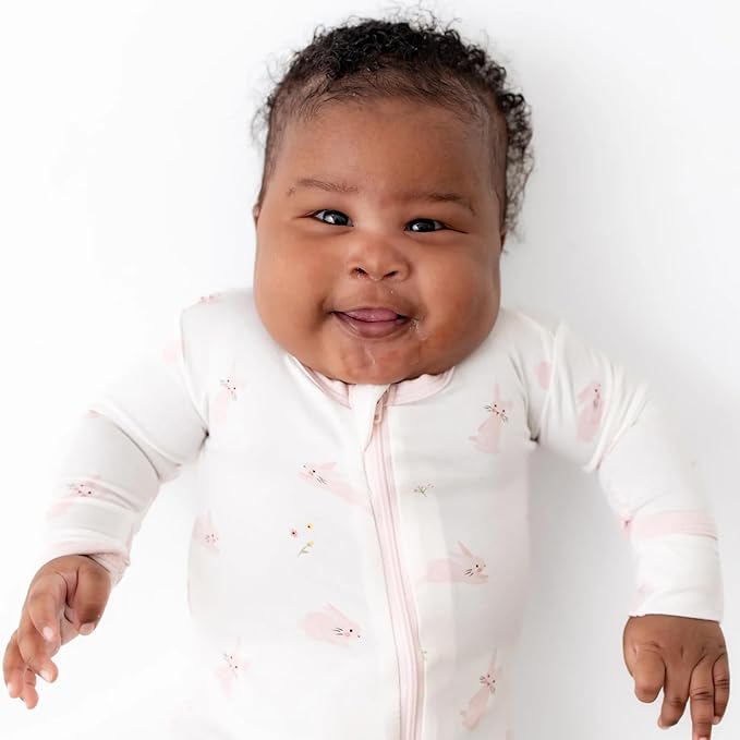 Bamboo Little Soft Baby Footie Pajamas, Baby Clothes, Newborn Sleepers, 95% Viscose and 5% Spandex, 0-24 Months