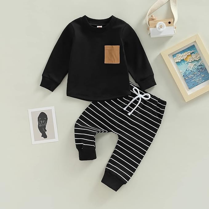 CIYCUIT Toddler Baby Boy Clothes Long Sleeve Sweatshirt Pants Set Fall Winter Outfits