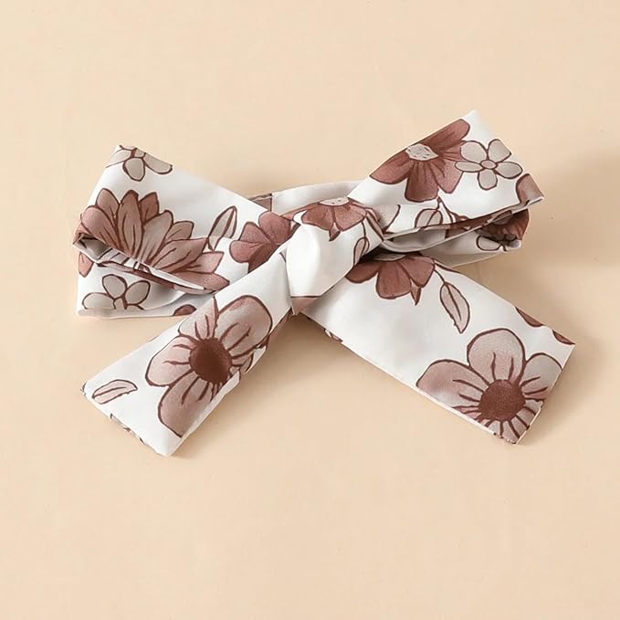 Newborn Baby Girl Clothes Infant Girl Outfits Long Sleeve Ruffle Romper + Floral Pants + Headband Set