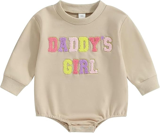 Infant Baby Girl Fall Outfit Sweatshirt Romper Letter Embroidery Jumpsuit Big Lil Sis Matching Newborn Winter Clothes