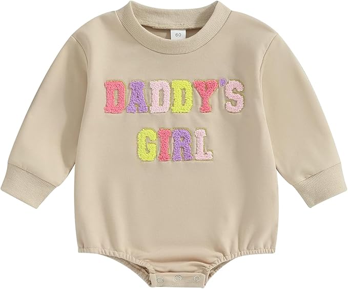 Infant Baby Girl Fall Outfit Sweatshirt Romper Letter Embroidery Jumpsuit Big Lil Sis Matching Newborn Winter Clothes