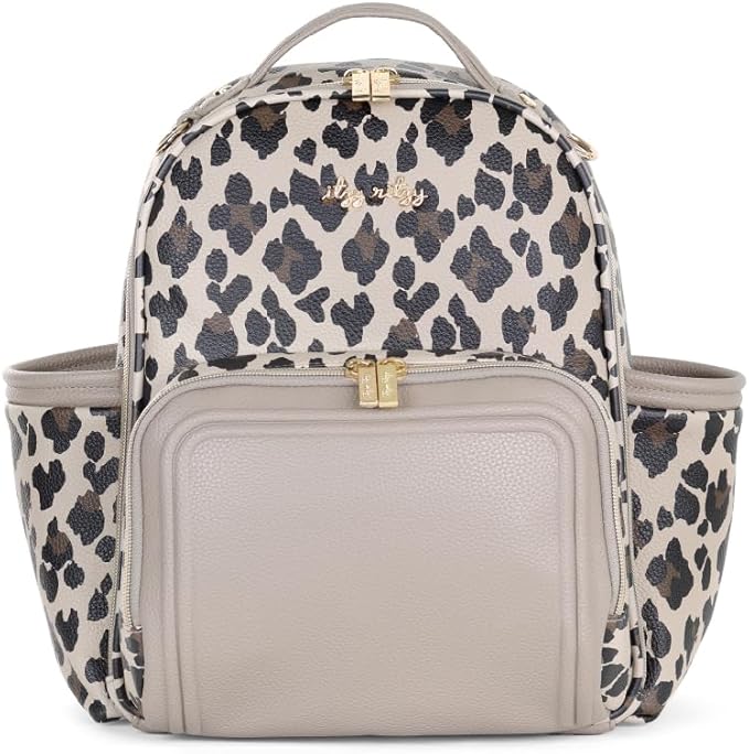 Itzy Ritzy Unisex Baby Mini Plus Diaper Bag, Leopard