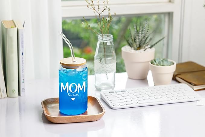 NewEleven Gifts For New Mom 2025 – Pregnancy Gifts For First Time Mom, Pregnant Mommy, Expecting Mother, Moms To Be, Mommy To Be, New Moms - 16 Oz Coffee Glass