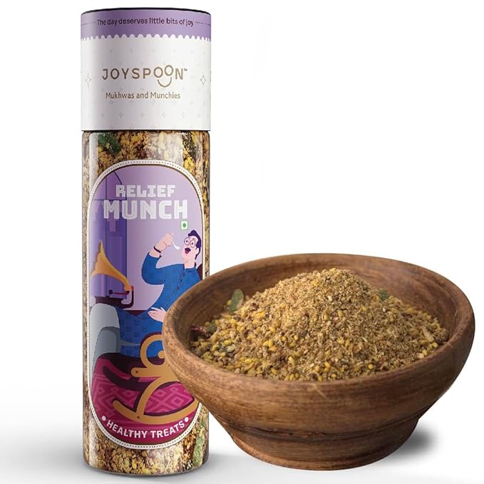 Joyspoon Relief Munch Mukhwas Mouth Fresheners | Sugar-Free Digestive Mouth Freshener | Supari-Free After-Meal Snack | No Artificial Colors or Preservatives | Healthy Mukhwaas| 200g