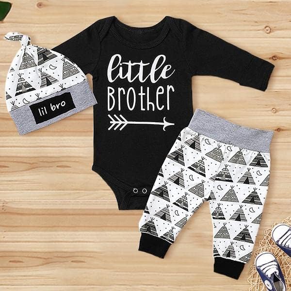 Newborn Infant Baby Clothes Long Sleeve Romper + Pants + Hat 3PCS Outfits Set