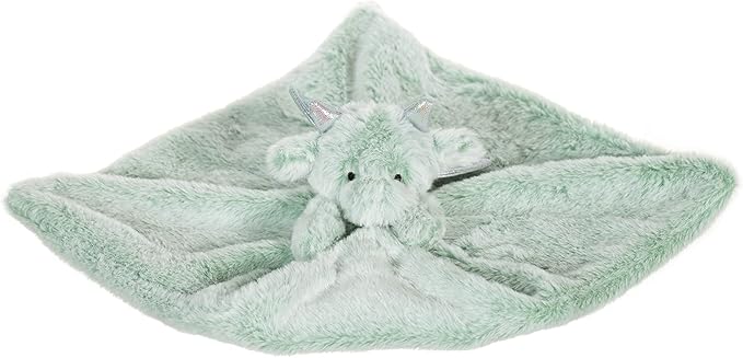 Apricot Lamb Luxury Snuggle Plush Cute Dragon Dinosaur Infant Stuffed Animals Security Blanket Nursery Character Blanket (Green Dragon, 13.8 Inches)