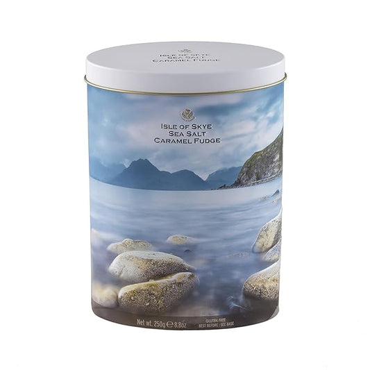 Gardiners of Scotland Handmade Fudge 250g Tin, Isle of Skye Sea Salt & Caramel Fudge
