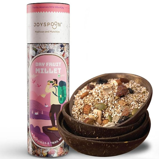 Joyspoon Dry Fruit Millet Mukhwas Mouth Fresheners | Healthy Mouth Freshener With Mix Seeds, After Meal Snack | | Supari Free & No Artificial Colors| Sugar-Free Mukhwas | 200g