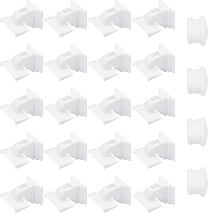 MATANA 20 Pack Magnetic Cabinet Locks Baby Proofing (20 Locks + 4 Keys) Adhesive Easy Installation, No Drilling Child Proof Cabinet Locks Magnetic Drawer Locks