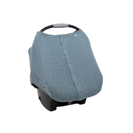 Little Unicorn Breathable Car Seat Canopy | Magnetic Closure Cover & Universal Fit | Protection & Privacy for Baby (Sea)