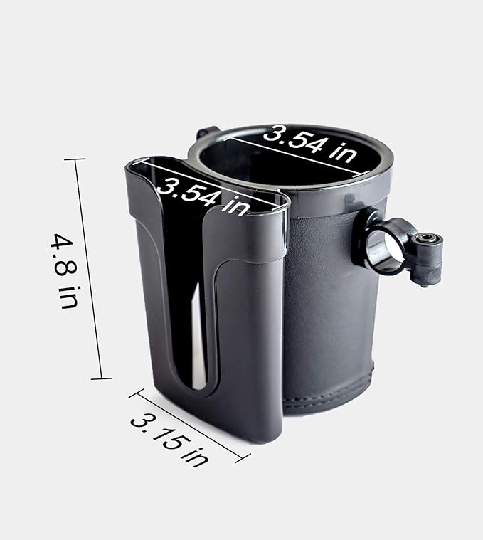 Bike Cup Holder Handlebar with Cell Phone Keys Holder Bicycle Drink Beer Holder Black