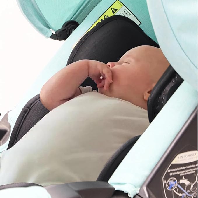 PandaEar Universal Stroller Pad, Breathable & Adjustable Car Seat Liner, Non-Slip Infant Pushchair Pad for Fits Strollers, Car Seat (Black)