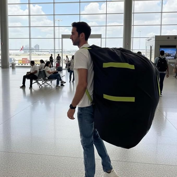 V VOLKGO Stroller Bag for Airplane, Large Cover for Airtravel, Jogger & Umbrella Stroller Cover for Travel - Fits Most Sizes, Gate Check Bag, Heavy Duty Durable Infant carrier covers for Air Travel