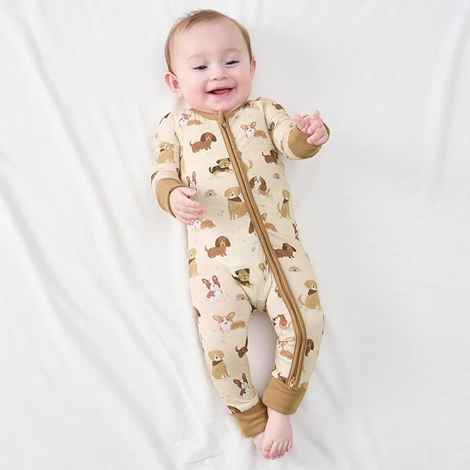 pureborn Baby Boys Girls Sleeper Snug Fit Viscose from Bamboo Pajamas 0-24 Months