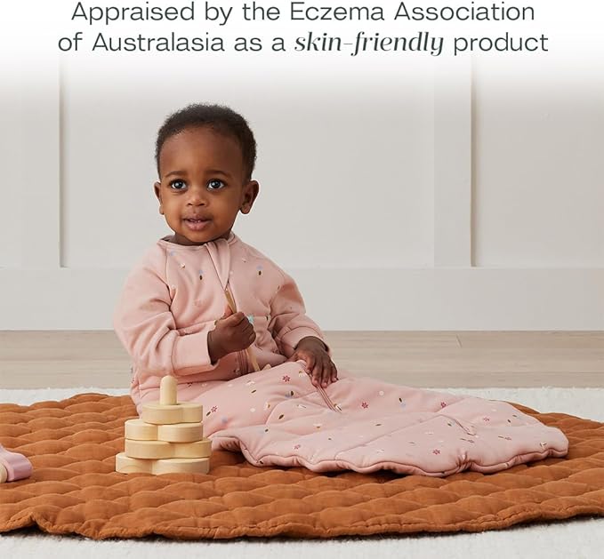 ergoPouch 1.0 Tog Jersey Sleeping Bag – Arms-Out Baby Sleep Sack – Soft, Breathable & Comfortable (Daisies, 8-24 months)