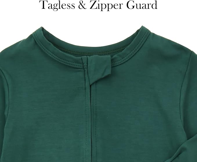 Aablexema Baby Footie Pajamas Zipper - Rayon from Bamboo Infant Footed Pjs with Mittens Sleepwear Jammies