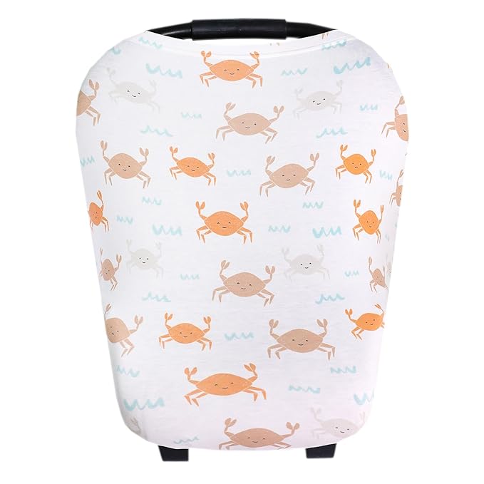 Copper Pearl Multi-Use Cover: Car Seat Covers, Nursing Cover, and Stroller Cover for Sun - Stretchy Fabric, All-Season Use, Stylish Designs, Easy Access for Moms - Tide