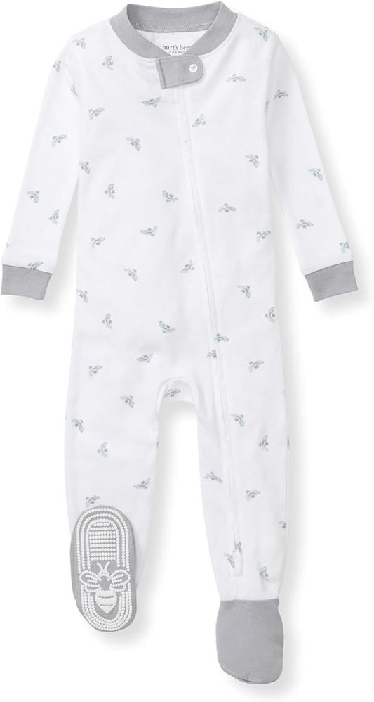 Burt's Bees Baby baby-boys Sleeper Pjs, 100% Organic Cotton, One-piece Footie, Zip Up Jumpsuit, Snug Fit Pajamas