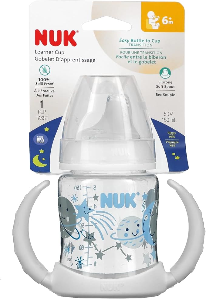 NUK Learner Cup, 5 oz, 12 Pack, 6+ Months – BPA Free, Spill Proof Sippy Cup