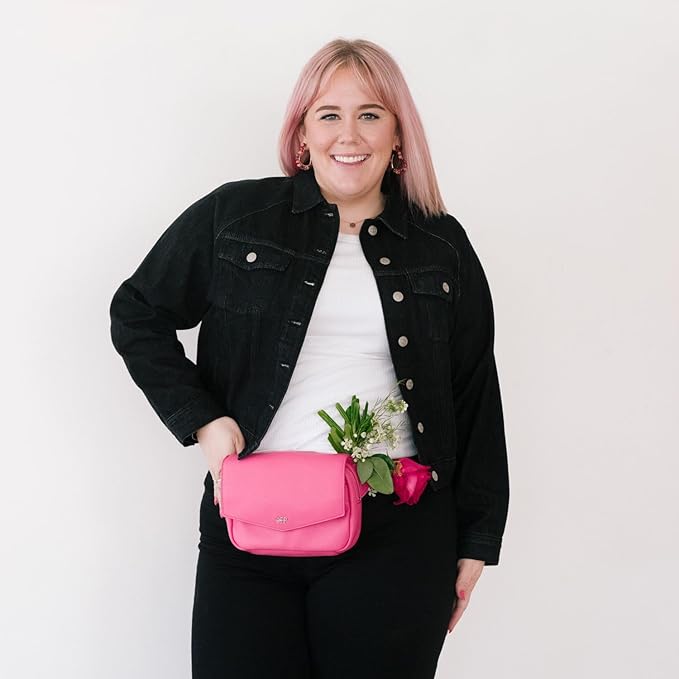 Freshly Picked Fanny Packs for Women, Wear as a Hip Bag or Crossbody, Mom Fashion (Hot Pink)