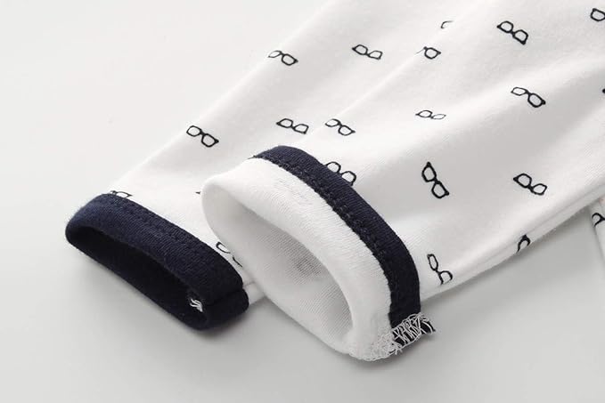 Kiddiezoom Baby and Toddler Boys'Snug Fit Footed One-Piece Romper Jumpsuit Cotton Cotton Footed Outfit