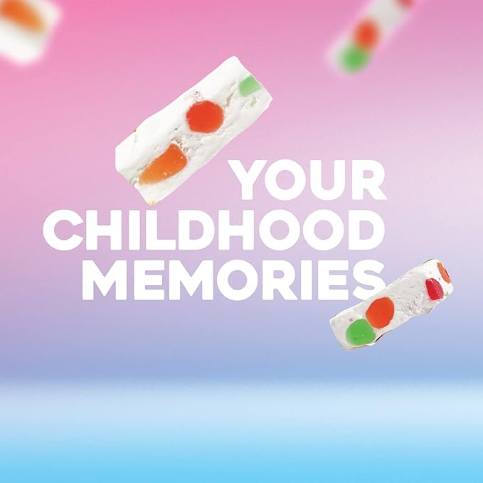 Golden Bonbon Italian Jujube Nougat Candy, Soft and Chewy With Fruity Jelly Beans Original Recipe (25.2 Oz - 18 Bars, Original)