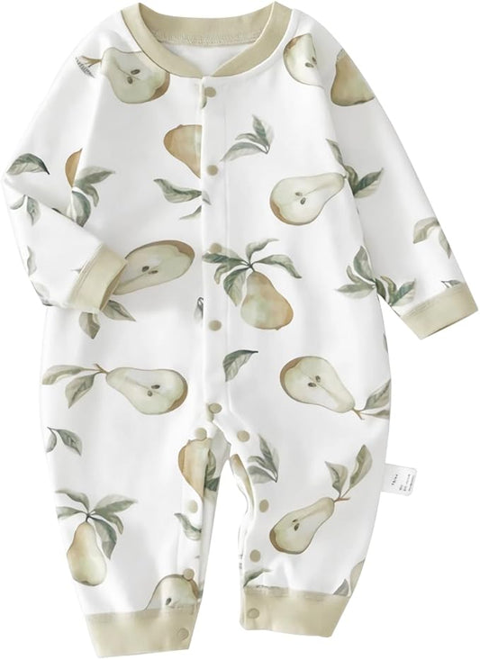 100% Organic Cotton Soft 3-24 Months Unisex Footless Newborn Baby Sleepers Pajamas Romper Boys Girls Long Sleeve