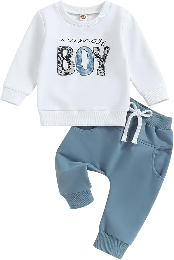 CIYCUIT Toddler Baby Boy Clothes Long Sleeve Sweatshirt Pants Set Fall Winter Outfits