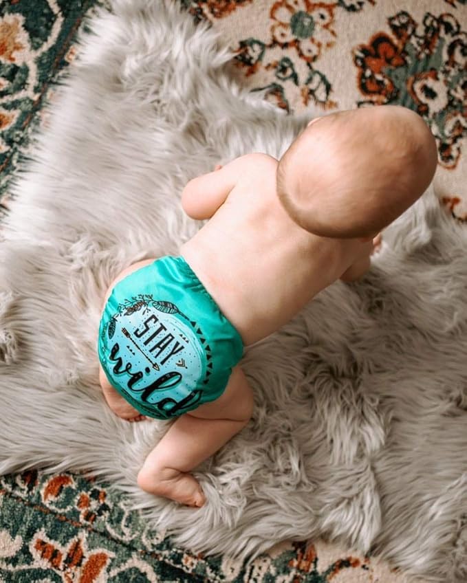 ALVABABY 6 Pack with 12 Inserts Baby Diaper Pocket Cloth Diapers Reusable Washable Adjustable for Baby Boys and Girls 6DM35