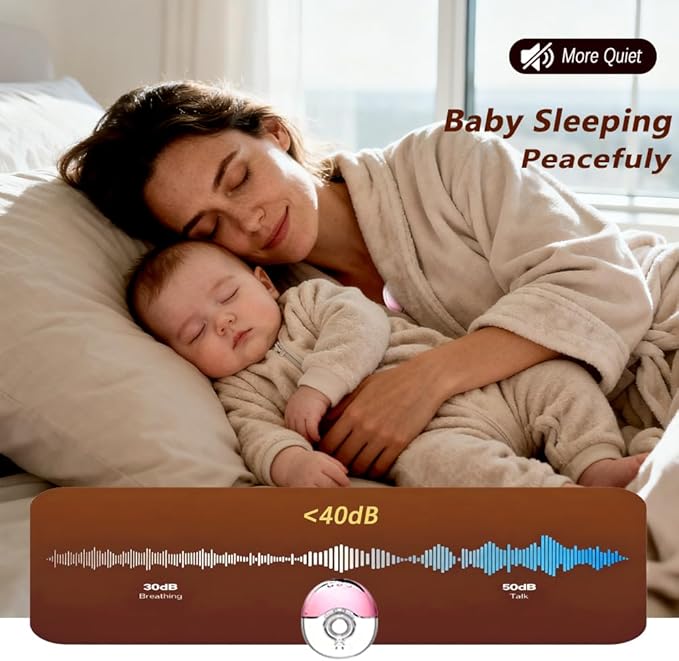 Electric Breast Pump,My-375 4 Modes & 12 Levels,Hands Free Breast Pump,Memory Function,Quiet Portable Pump,Strong Suction,Rechargeable,Double-Sealed Flange Sizes (19/21/24mm) (Light Color 2 Pack)