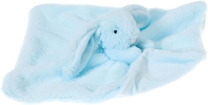 Apricot Lamb Stuffed Animals Light Blue Bunny Rabbit Security Blanket Infant Nursery Character Blanket Luxury Snuggler Plush Baby Lovey(Light Blue Bunny, 13 Inches)