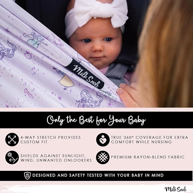 Milk Snob Original Disney 5-in-1 Cover Mickey Mouse Sketch, Privacy for Breastfeeding, Baby Car Seat, Carrier, Stroller, High Chair, Shopping Cart, Lounger Canopy - Newborn Essentials, Nursing Top