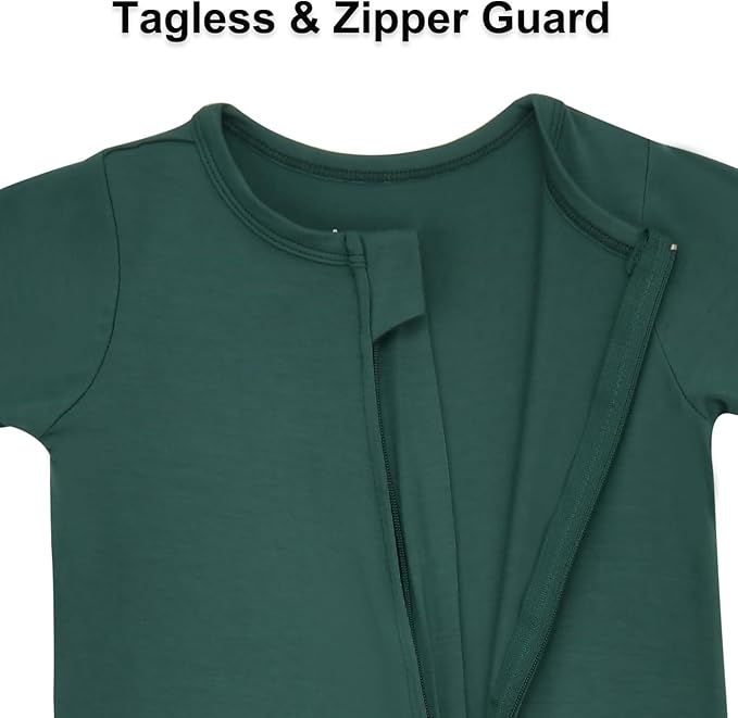 Aablexema Baby Footless Pajamas Rayon 3pcs Unisex Infant Zipper Romper with Mitten Cuffs Sleep Play PJs