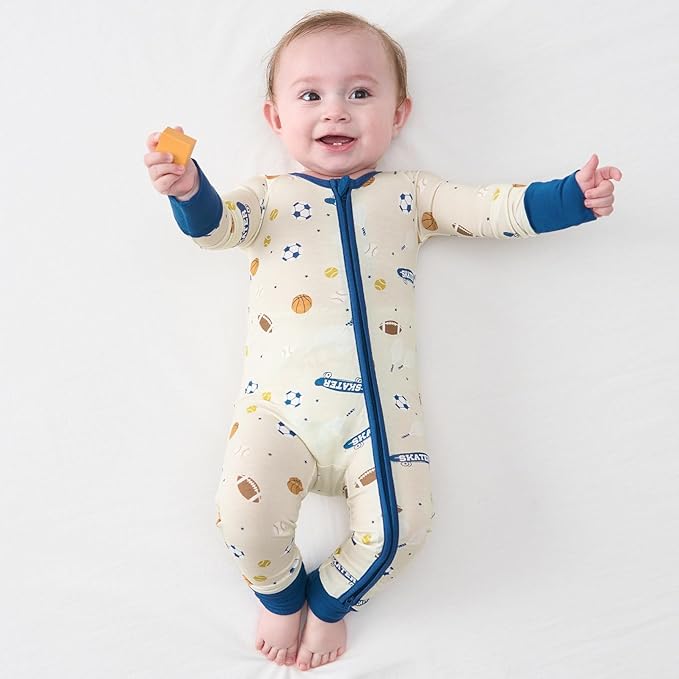 pureborn Baby Boys Girls Sleeper Snug Fit Viscose from Bamboo Pajamas 0-24 Months