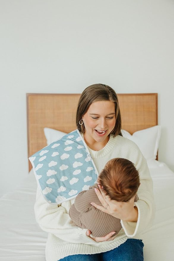 Copper Pearl Premium Baby Burp Cloths - 3-Pack Large Cotton Burp Cloths, Extra Soft Spit Up Rags with 3 Absorbent Layers, Perfect for Baby Boy and Baby Girl Gifts (21" x 10" Size, Farmstead Set)