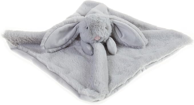Apricot Lamb Stuffed Animals Gray Bunny Rabbit Security Blanket Infant Nursery Character Blanket Luxury Snuggler Plush Baby Lovey(Grey Bunny)
