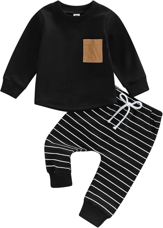 CIYCUIT Toddler Baby Boy Clothes Long Sleeve Sweatshirt Pants Set Fall Winter Outfits