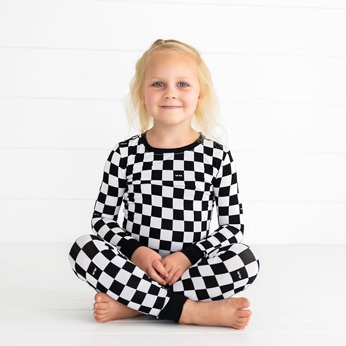 Little Sleepies Two-Piece Pajama Set for Boys & Girls, Soft Viscose from Bamboo Toddler Pajamas for Kids, Family Matching PJs